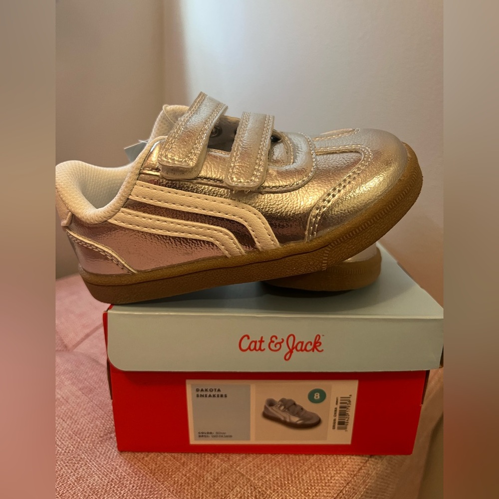 Cat & Jack Kids' Metallic Silver Sneakers